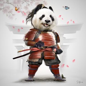Panda samouraï white
